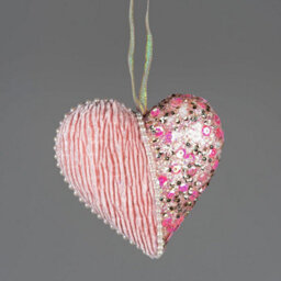 Shatchi 12Cm Heart Baby Pink - Christmas Hanging Decoration - thumbnail 2