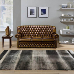 Chesterfield 3 Seater Antique Gold Leather Sofa Bespoke In Monks Style - thumbnail 3