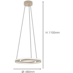 Loops Sandy Finish Modern Design Led Pendant Ceiling Light For Stylish Indoor Spaces - thumbnail 4