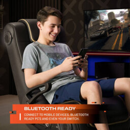 X Rocker Sentinel 4.1 Bluetooth Audio Floor Rocker Gaming Chair - Black And Gold - thumbnail 6