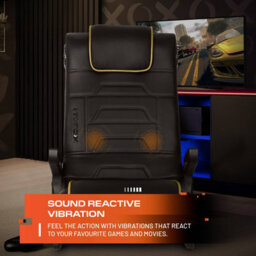 X Rocker Sentinel 4.1 Bluetooth Audio Floor Rocker Gaming Chair - Black And Gold - thumbnail 3