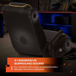 X Rocker Sentinel 4.1 Bluetooth Audio Floor Rocker Gaming Chair - Black And Gold - thumbnail 5
