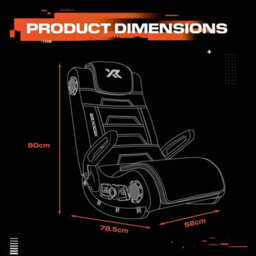 X Rocker Sentinel 4.1 Bluetooth Audio Floor Rocker Gaming Chair - Black And Gold - thumbnail 8