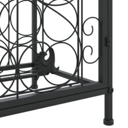 Berkfield Wine Rack For 33 Bottles Black 45X36X100 Cm Wrought Iron - thumbnail 6