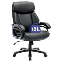 Colamy Big And Tall Office Chair 400 Lbs, Pu Leather Executive For Heavy People, Extral Wide Adjustable Innerspring Desk Home
