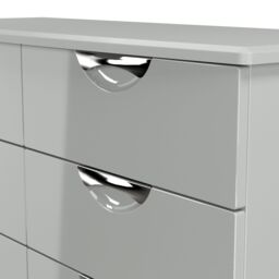 Rovigo Ready Assembled Gloss Dusk Grey 6 Drawer Chest (H)1118mm (W)792mm (D)414mm - thumbnail 3