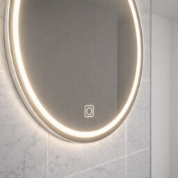 Kartell Vista 600mm Led Bathroom Mirror With Demister Pad, Touch Sensor, Ip44 Rated - thumbnail 2