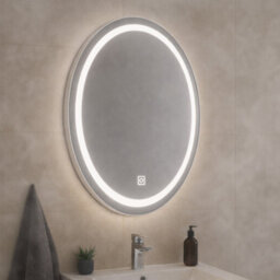 Kartell Vista 600mm Led Bathroom Mirror With Demister Pad, Touch Sensor, Ip44 Rated - thumbnail 3