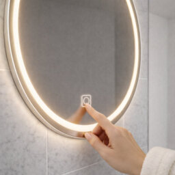 Kartell Vista 600mm Led Bathroom Mirror With Demister Pad, Touch Sensor, Ip44 Rated - thumbnail 4