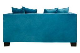 Orsina Comfortable 2 Seater Cyan Blue Velvet Sofa, Stylish Mid Century Sofa For Bedroom, Functional 2 Seater Sofa - thumbnail 4