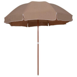 Berkfield Elegant Parasol With Steel Pole 300 Cm Taupe - thumbnail 2