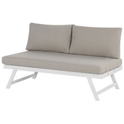 Beliani Garden Corner Sofa With Table 5 Seater Coccorino Metal Taupe - thumbnail 8