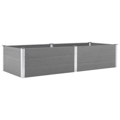 Berkfield Modern Garden Raised Bed 250X100X54 Cm Wpc Grey - image 1