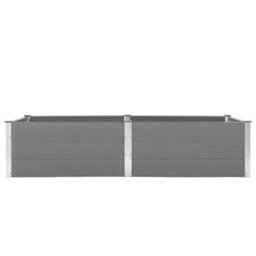 Berkfield Modern Garden Raised Bed 250X100X54 Cm Wpc Grey - thumbnail 3