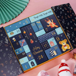 24 Pack Empty Diy Advent Calendar Boxes - 24 - Day Countdown - With Blue - thumbnail 3