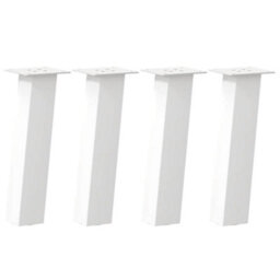 Berkfield Coffee Table Legs 4 Pcs White 42 Cm Steel - thumbnail 2