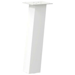 Berkfield Coffee Table Legs 4 Pcs White 42 Cm Steel - thumbnail 4