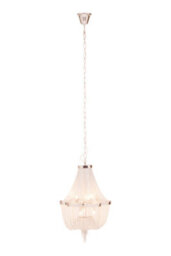 Orsina Boutique Style 6 Light Chrome Pendant, Aluminium Chain Basket Ceiling Light, Modern Pendant Light - thumbnail 2