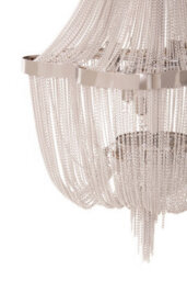 Orsina Boutique Style 6 Light Chrome Pendant, Aluminium Chain Basket Ceiling Light, Modern Pendant Light - thumbnail 3