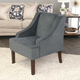 Luxury Living Savoy Velvet Armchair - Dark Grey - thumbnail 8
