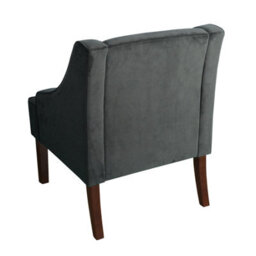 Luxury Living Savoy Velvet Armchair - Dark Grey - thumbnail 4