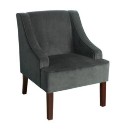 Luxury Living Savoy Velvet Armchair - Dark Grey - thumbnail 7
