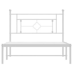 Berkfield Metal Bed Frame Without Mattress With Headboard White 107X203Cm - thumbnail 5