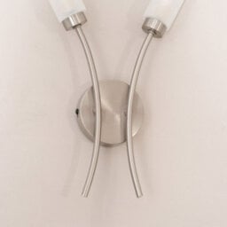 Valuelights Maya 2 Way Curved Brushed Chrome Wall Light Fitting For Living Room Lounge Hallway - thumbnail 3