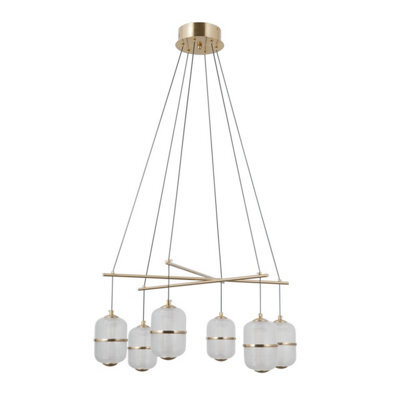 Luminosa Lighting Luminosa Alani Multi Arm Pendant Ceiling Light Gold 3000K Warm White 6Xled - image 1