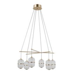 Luminosa Lighting Luminosa Alani Multi Arm Pendant Ceiling Light Gold 3000K Warm White 6Xled - thumbnail 1