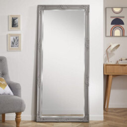 The Online Mirror Shop Leaner Mirror Highbury Rectangular Shape With Antique Grey Frame- H 165Cm X W 74Cm For Hanging In Bedroom, Living Room - thumbnail 2