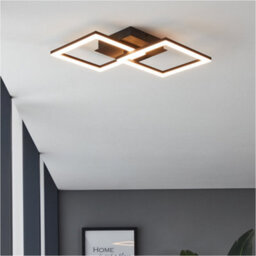 Loops Stylish Modern Black Pendant Light - 52Cm Indoor Ceiling Fixture For Home Decor - thumbnail 1