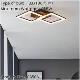 Loops Stylish Modern Black Pendant Light - 52Cm Indoor Ceiling Fixture For Home Decor - thumbnail 2