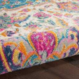 Ivory Multi Floral Persian Traditional Luxurious Rug For Living Room Bedroom And Dining Room-114Cm X 175Cm - thumbnail 5