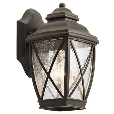 Elstead Tangier Small Outdoor Wall Lantern Olde Bronze, Ip44