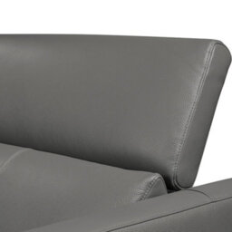 Valencia Andria Modern Top Grain Leather Reclining Sectional Three Seats With Right Hand Chaise Sofa Grey - thumbnail 8
