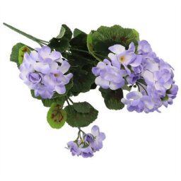 1 Artificial Flower For Outdoor Decoration, Silk Geranium, Fake Plant For Wedding Table Decoration, Garden, Home, Blue - thumbnail 2