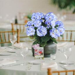 1 Artificial Flower For Outdoor Decoration, Silk Geranium, Fake Plant For Wedding Table Decoration, Garden, Home, Blue - thumbnail 4