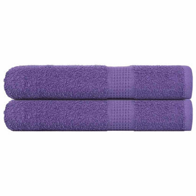 Berkfield Sauna Towels 2 Pcs Purple 80X200 Cm 360 Gsm 100% Cotton - image 1