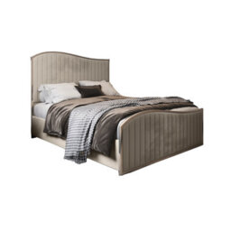 Brixton Upholstered Soft Velvet Metal Cream Bed Frame - thumbnail 6
