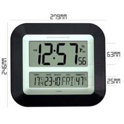 Youshiko Jumbo Lcd Radio Controlled Wall Clock With Temperature And Humidity Display Yc8055 - thumbnail 4