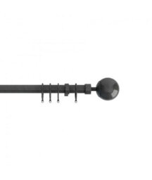 22-25mm - Finesse Ball End Metal Curtain Pole Set - Gun Metal Grey