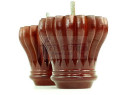 L&F Set Of 4 Replacement Furniture Bun Feet Mahogany Turned Wooden Legs 110mm High M8 (8mm) - thumbnail 7