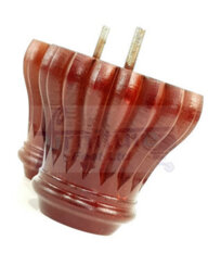 L&F Set Of 4 Replacement Furniture Bun Feet Mahogany Turned Wooden Legs 110mm High M8 (8mm) - thumbnail 4