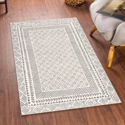 Livabliss Bahar-Geometric Grey Beige Global Living Dining Bedroom Rug 80 X 150 Cm Easy Care, Non Shedding - thumbnail 2