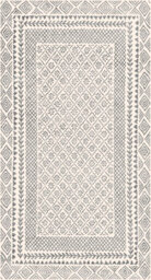 Livabliss Bahar-Geometric Grey Beige Global Living Dining Bedroom Rug 80 X 150 Cm Easy Care, Non Shedding - thumbnail 1