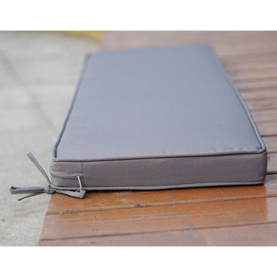 Garden Bench Pad Outdoor Waterproof Fabric 2 Seater Furniture Swing Seat Only Cushion(Grey) - image 1