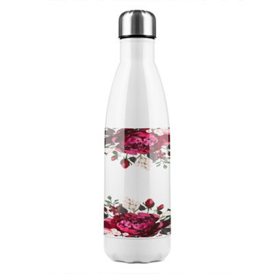 Benjamin Tate Design Open Roses Stainless Steel Bottle Designer Style - image 1