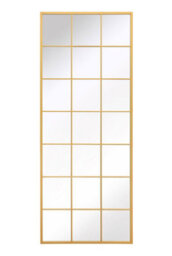 "Mirroroutlet - The Genestra - Gold Modern Window Garden Wall Mirror 79"" X 31"" (200 X 80 Cm)" - thumbnail 4