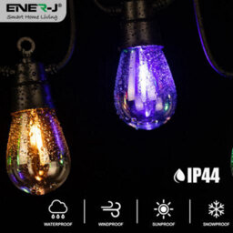Ener-J Ener J Solar Rgb Meteor Shower String Lights 10 Metres Multicolour - thumbnail 3